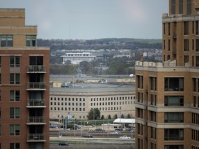 The Pentagon building is seen in Arlington, Va, on April 6, 2023.