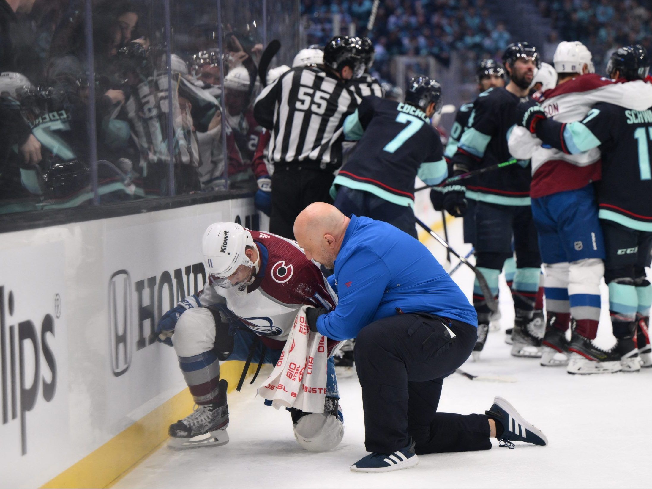 Nathan MacKinnon injury: Avalanche coach, players didn't like hit