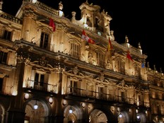 Plaza Mayor, Spain's greatest square, sparkles at night. (Pat O'Connor photo)