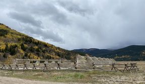 Remnants of the field house at Camp Hale. Today, few structures remain of the more than 1,000 buildings that stood during its heyday. (Paula Peterson/U.S. Forest Service)