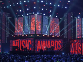 A general view of the stage is pictured at the CMT Music Awards on Wednesday, June 5, 2019, at the Bridgestone Arena in Nashville, Tenn.
