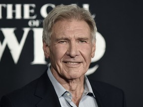 Harrison Ford attends the premiere of "The Call of the Wild" in Los Angeles on Feb. 13, 2020.