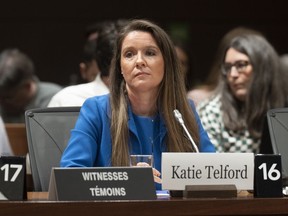Katie Telford, chief of staff to the Prime Minister, waits to appear as a witness at the Standing Committee on Procedure and House Affairs looking at foreign interference, Friday, April 14, 2023 in Ottawa.
