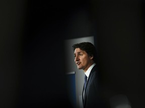 Prime Minister Justin Trudeau takes part in an announcement and press conference at Ericsson in Ottawa, Monday, April 17, 2023.