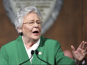 Alabama Gov. Kay Ivey delivers her State of the State address, Tuesday, March 7, 2023, in Montgomery, Ala.