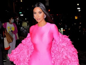 Kim Kardashian at SNL on October 10, 2021.