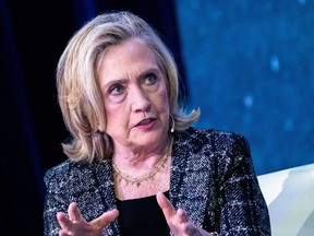 Hillary Clinton speaks at the Clinton Global Initiative, Tuesday, Sept. 20, 2022, in New York.