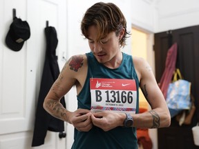 Cal Calamia has run the Chicago Marathon and others, but Boston is special to the 26-year-old. MUST CREDIT: Photo by Keeley Parenteau