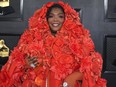 Lizzo arrives at the 65th annual Grammy Awards