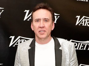 Nicolas Cage at The Unbearable Weight of Massive Talent premiere in March 2022.