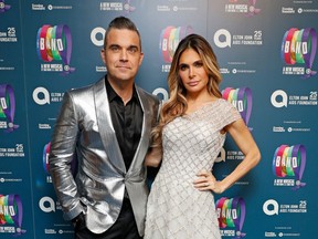 Robbie Williams and Ayda Field - Theatre Royal Haymarket 2018 - Getty