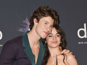 Camila Cabello and Shawn Mendes at the American Music Awards in November 2019.