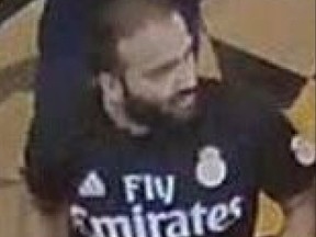 Investigators need help identifying this man who is suspected of threatening people in Mississauga on April 14, 2023.