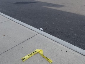 The scene of a road-rage incident that turned into a stabbing in Mississauga on Wednesday, April 19, 2023. Joe Warmington/Toronto Sun