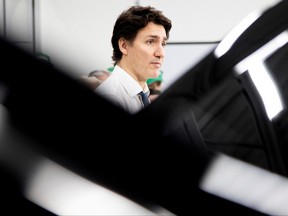 Prime Minister Justin Trudeau visits Honda's auto manufacturing plant in Alliston, Ont., April 5, 2023.