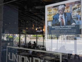 Union Pub in Washington, D.C., a city that voted overwhelmingly against Donald Trump twice, featured "Speakeasy-Style Shhpecials" on Tuesday to mark the former president's arraignment in a case involving hush money payments.