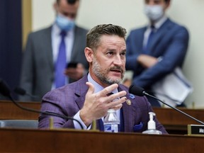 Congressman Greg Steube, (R-FL), speaks during a hearing of the House Judiciary Subcommittee on Antitrust, Commercial and Administrative Law in the Rayburn House office Building on Capitol Hill, in Washington, U.S., July 29, 2020.