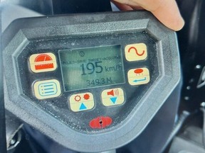 OPP clocked a driver going 195 km/h on Hwy. 427