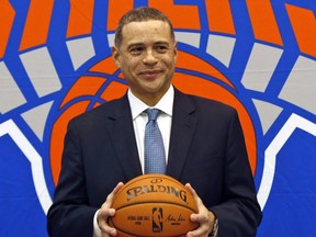 New York Knicks general manager Scott Perry poses.