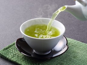 A cup of green tea is picutred in this file photo.