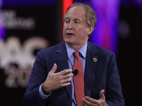 Ken Paxton, Texas Attorney General, speaks during a panel discussion about the Devaluing of American Citizenship during the Conservative Political Action Conference held in the Hyatt Regency on February 27, 2021 in Orlando, Fla.