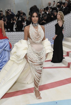 Kim Kardashian attends The Metropolitan Museum of Art’s Costume Institute benefit gala celebrating the opening of the “Karl Lagerfeld: A Line of Beauty” exhibition on May 1, 2023, in New York.