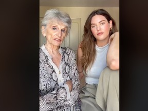 Woman and her grandmother