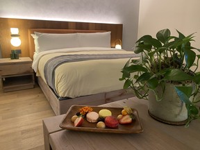 The studio suite at 1 Hotel Toronto, a property focused on sustainability.