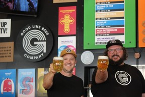 Shawn Phillips, left, and Chris Troutman founded Good Line Beer Co. in Lubbock. IAN SHANTZ/TORONTO SUN