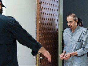 Swedish-Iranian convicted Habib Farajollah Chaab is seen during his trial in Tehran, Iran Oct. 25, 2022.
