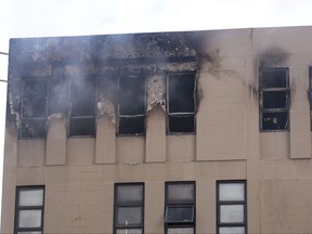 Loafers Lodge hostel building following a fatal fire