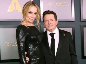 Actor Michael J. Fox and his wife Tracy Pollan attend the 13th Governors Awards in Los Angeles, Nov. 19, 2022.