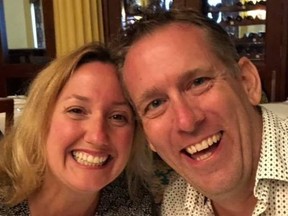 Darren Pennock, who was fired from his position as the executive director of the John Howard Society of Peel-Halton-Dufferin in 2019, is seen here with his wife Nancie Parker.