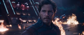 Chris Pratt in a scene from Guardians of the Galaxy Vol. 3.