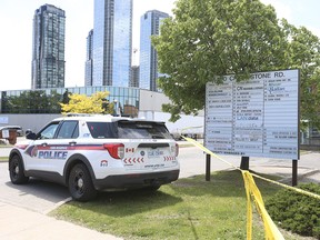 York Regional Police were at an office complex at 400 Creditstone Rd. northeast of Hwy. 7 and Jane St. where one man, 39, was shot dead and another man, 27, was sent to hospital in life-threatening condition on Wednesday, May 24, 2023.