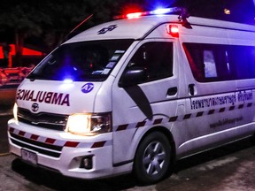 An ambulance is seen in Thailand.