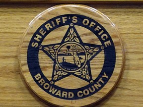 Broward Sheriff’s Office logo is seen in Fort Lauderdale, Fla., Wednesday, June 26, 2019.