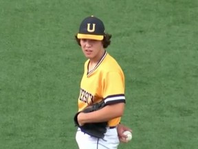 Cameron Robbins in a baseball uniform.