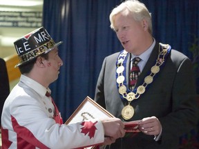 Toros Djedjeian chats with then-Toronto mayor David Miller