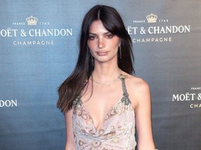 Emily Ratajkowski attends the Moet and Chandon Holiday Reception in New York City, Dec. 5, 2022.