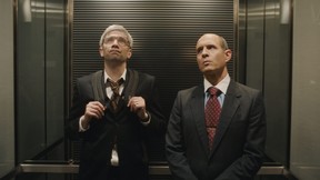 Jay Baruchel and Glenn Howerton in “BlackBerry.”