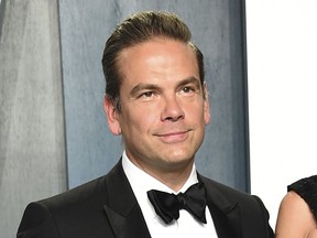 Lachlan Murdoch appears at the Vanity Fair Oscar Party in Beverly Hills, Calif., Feb. 9, 2020.