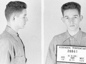 William Leslie Arnold in 1959, when he started serving two life sentences in the Nebraska State Penitentiary after pleading guilty to murdering his parents the year before.
