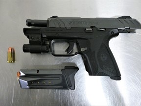 Handgun seized by police