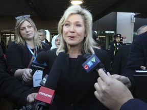Mississauga Mayor Bonnie Crombie speaks enthusiastically about McCallion after the ceremony on Tuesday, February 14, 2023.