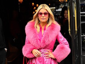 Actress, singer and designer Jessica Simpson is seen in soho on Feb. 4, 2020 in New York City.