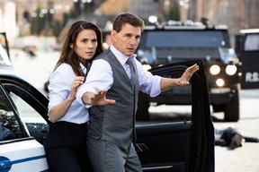 Hayley Atwell and Tom Cruise in Mission: Impossible Dead Reckoning – Part One from Paramount Pictures and Skydance.