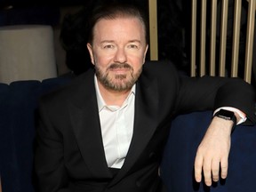 Ricky Gervais attends the Netflix 2020 Golden Globes After Party in January 2020.