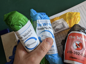 These are the so-called harm reduction, safe injection and ingestion packages the city of Toronto are pushing out across the city -- supplied photo