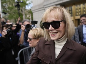 E. Jean Carroll walks out of federal court May 9, 2023, in New York.